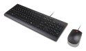 Podstawowe Lenovo | Kombinacja klawiatury i myszy | Przewodowe | Euro amerykańskie | Czarny