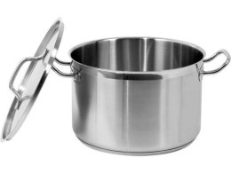Garnek średni z pokrywką ze stali nierdzewnej 28x18 11,1L