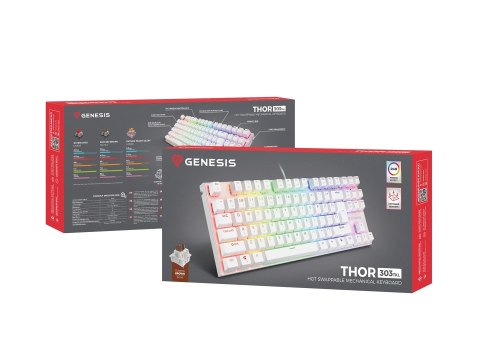 Genesis Thor 303 TKL RGB biała Genesis Thor 303 TKL RGB biała