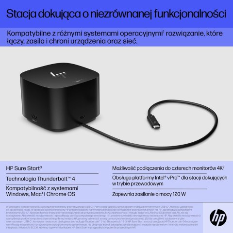 Stacja dokujaca HP Thunderbolt Dock G4 USB-C 120W Stacja dokujaca HP Thunderbolt Dock G4 USB-C 120W
