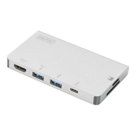 Digitus Wieloportowa podróżna stacja dokująca USB Type-C™, 6 portów Digitus Wieloportowa podróżna stacja dokująca USB Type-C™, 6 portów