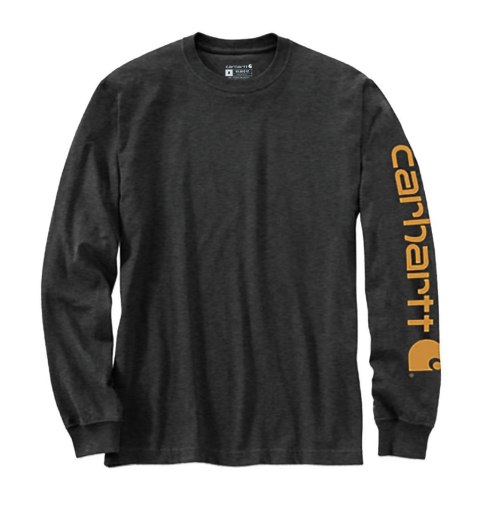 Koszulka z długim rękawem Carhartt Sleeve Logo T-Shirt L/S - carbon heather rozmiar: L Koszulka z długim rękawem Carhartt Sleeve Logo T-Shirt L/S - carbon heather rozmiar: L