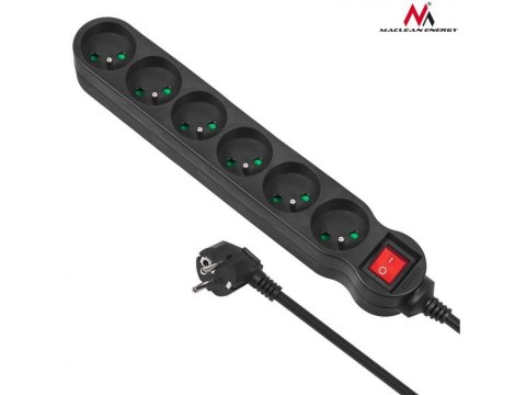 Listwa zasilająca MCE188 6 gniazd 2300W 5m czarna