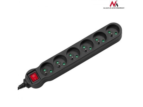 Listwa zasilająca MCE188 6 gniazd 2300W 5m czarna