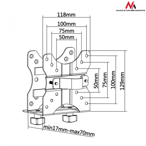 Uchwyt do mini komputera MC-720 NUC MAC CPU