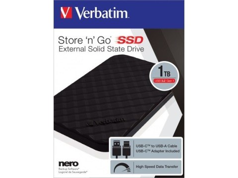 Dysk zewnętrzny SSD Store N Go 1TB 2,5" USB-C 3.2 Czarny 53230