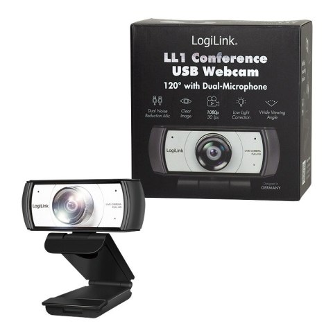Kamera konferencyja, HD, USB, szeroki kąt 120, 2x mikrofon
