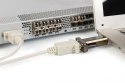 Konwerter / Adapter USB-A 2.0 męski do RS232 (DB9) męski | Chipset Prolific PL2303GT | Mocowanie na śruby | z dodatkowym kablem 