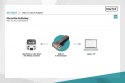 Konwerter / Adapter USB-A 2.0 męski do RS232 (DB9) męski | Chipset Prolific PL2303GT | Mocowanie na śruby | z dodatkowym kablem 