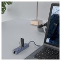 Hub AK-58 3-portowy USB-A 3.1 Gen 1 z adapterem RJ-45 Gigabit Ethernet