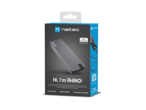 Kieszeń zewnętrzna SSD Rhino M.2 NVME USB-C 3.1 Gen 2 aluminium