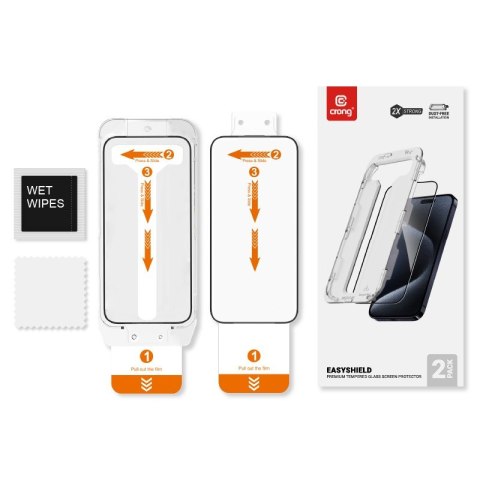 EasyShield 2-Pack - Szkło hartowane iPhone 16 / iPhone 15 (2 sztuki)