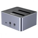 Stacja klonująca dyski 2x 2,5/3,5; CLONE; USB-C 10 Gbps