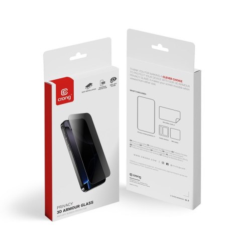 Hartowane szkło prywatyzujące Privacy 3D Armour Glass do iPhone 17 Pro Max / 16 Pro Max