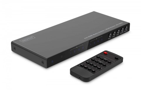 Przełącznik/Matrix HDMI 4/2-porty 4K/30Hz UHD HDCP 1.4 audio z pilotem