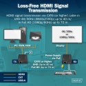 Przedłużacz (extender) po skrętce kat.6 HDMI 4K/30Hz z KVM USB 1.1 do 40m/70m, max. 253 odbiorniki, sterowanie IR - zestaw (odbi