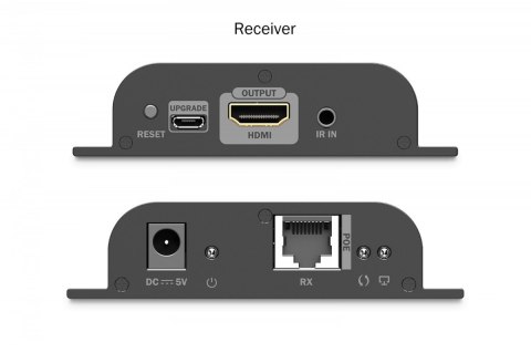 Przedłużacz (extender) po skrętce kat.6 HDMI 4K/60Hz przez IP 1G lub do 120m/200m z PoE, max. 253 odbiorniki, sterowanie IR - ze