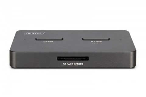 Stacja dokująca dysków | USB-C 3.2 Gen2 10Gbps | SSD M.2 NVMe + SATA (max. 2x 4TB) | Czytnik kart SD-Express 7.1 (max. 2TB) | Cz