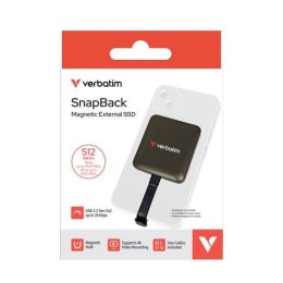 Dysk zewnętrzny SnapBack Magnetic SSD Mocha MagSave 512GB Apple ProRes 4K 60kl/s