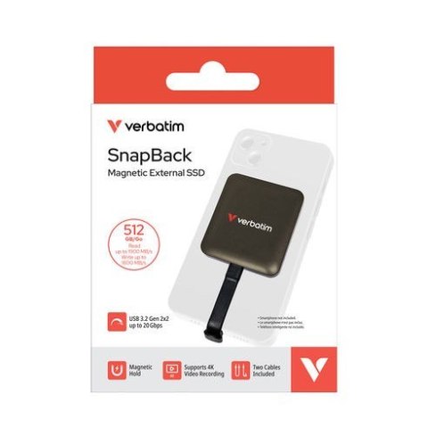 Dysk zewnętrzny SnapBack Magnetic SSD Mocha MagSave 512GB Apple ProRes 4K 60kl/s