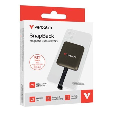 Dysk zewnętrzny SnapBack Magnetic SSD Mocha MagSave 512GB Apple ProRes 4K 60kl/s