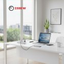 Listwa zasilająca MCE391 W 6 gniazd 4xUSB-A 1xUSB-C 110-240V AC 50/60Hz, 2.1A max 2500W, biała