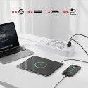 Listwa zasilająca MCE391 W 6 gniazd 4xUSB-A 1xUSB-C 110-240V AC 50/60Hz, 2.1A max 2500W, biała