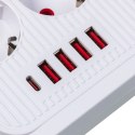 Listwa zasilająca MCE391 W 6 gniazd 4xUSB-A 1xUSB-C 110-240V AC 50/60Hz, 2.1A max 2500W, biała