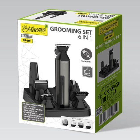 Zestaw do strzyżenia włosów 6w1 USB MR-660