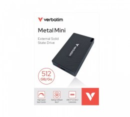 Dysk Metal Mini SSD 512GB USB-C 32030