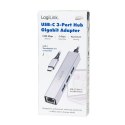 HUB USB3.2 3xUSB-A, 1x RJ45 Gigabit Ethernet