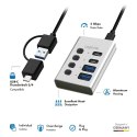 Hub 4xUSB3.2 Gen1 z przełącznikiem on/off