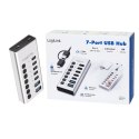 Hub 7xUSB-A/C z przełącznikiem on/off