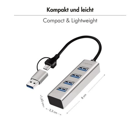 Hub USB3.0 4-porty USB- A 5Gbit/s