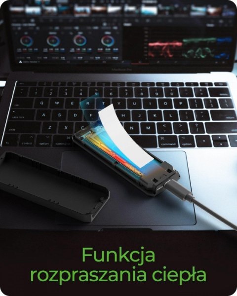 Obudowa dysku IB-1805ML-CU31 NVMe M.2 SSD, RGB oświetlenie