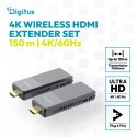 Przedłużacz / Extender HDMI bezprzewodowy do 100/150m | UHD 4K@60Hz | Audio (Zestaw)