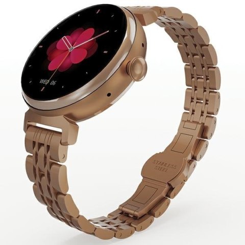 Smartwatch Aura Amoled damski różowo-złoty
