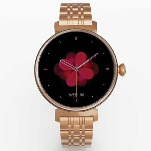 Smartwatch Aura Amoled damski różowo-złoty