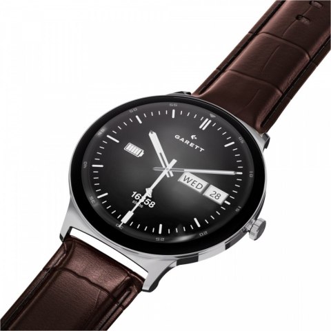 Smartwatch Quantum srebrny stalowy