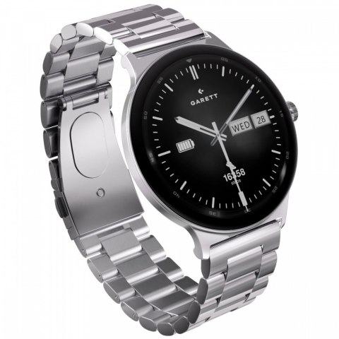 Smartwatch Quantum srebrny stalowy