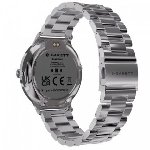 Smartwatch Quantum srebrny stalowy