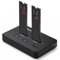 Stacja dokujšca dysków SSD M.2 NVMe | PCIe | USB-C | 20Gb/s | DUAL 2x8TB | klonowanie offline