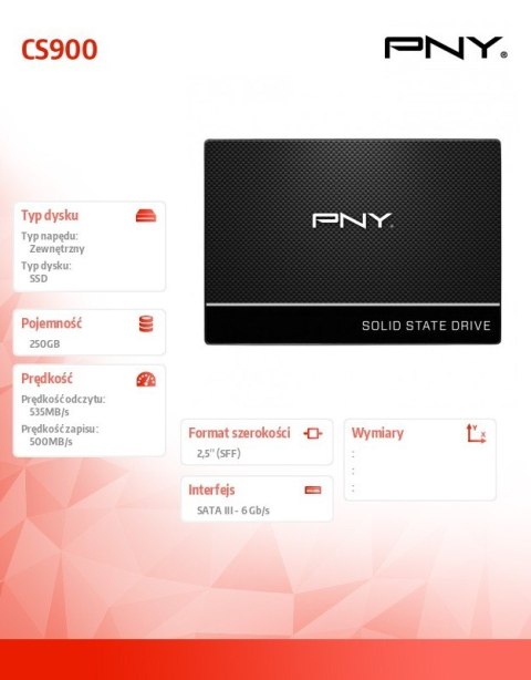 Dysk SSD 250GB SSD7CS900-250-RB