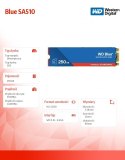Dysk SSD Blue 250GB SA510 M.2 2280 WDS250G3B0B