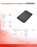 Dysk zewnętrzny Store n Go 512GB 2,5'' USB-C 3.2 Czarny