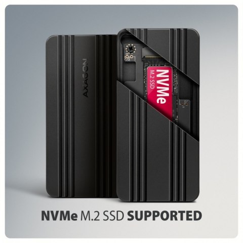 EEM2-40G Obudowa zewnętrzna aluminiowa USB4 Gen 3x2 M.2 SSD NVMe 40Gbps passive, USB-C cable, silicon sleeve