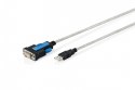 Kabel adapter USB 2.0 do RS232 (DB9) | Chipset FTDI (FT232RNL) | PVC, transparentny | Mocowanie na śruby | 1.8m