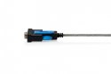 Kabel adapter USB 2.0 do RS232 (DB9) | Chipset FTDI (FT232RNL) | PVC, transparentny | Mocowanie na śruby | 1.8m