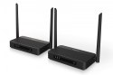 Przedłużacz / Extender HDMI bezprzewodowy z KVM do 100m | UHD 4K@60Hz | Audio | Niskie opóźnienie 16ms (Zestaw)