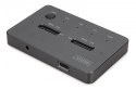 Stacja dokująca dysków z funkcją klonowania | USB-C 3.2 Gen2 10Gbps | SSD M.2 NVMe (max. 2x 4TB) | Funkcja Offline Clone | Czarn